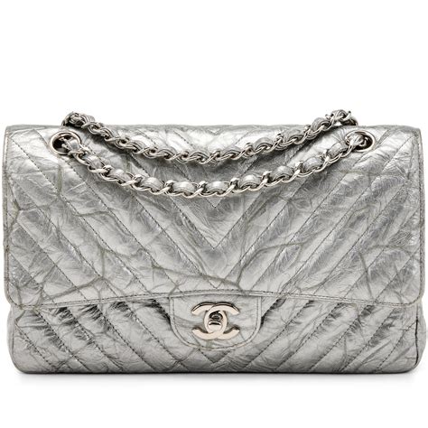chanel metallic crumpled calfskin